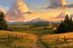 paint landscape in real oil painting
