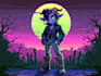 draw pixel art scene and background for your game art