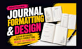format journal or planner interior for KDP print publishing