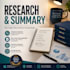 do internet research and write summaries