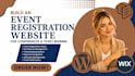 build event registration website, conference and ticket booking