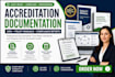 create accreditation documentation, policy manual, sop and audit ready complianc