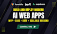 build full stack web app, website, mvp product with bolt new ai, lovable ai