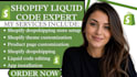 build shopify website with liquid code, shopify dropshipping theme customization
