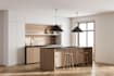 create modern small kitchen design and realistic 3d rendering