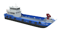 3d boat model, ship animation, water simulation, low poly high poly blender