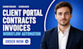 setup honeybook dubsado client portal contracts invoice workflow automation