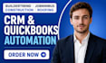 setup buildertrend jobnimbus construction rooting crm quick book automation