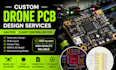 design custom drone pcb, uav pcb, flight controller pcb, gerber and schematic