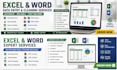 do professional microsoft excel and microsoft word data entry, formatting