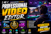 do professional video editing with colour grading voice over