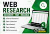 do web research, data collection and internet research
