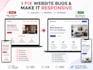 fix responsive website issues,bugs,and layout problems