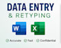 do data entry and copy typing with accuracy