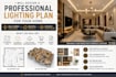 create a professional residential lighting design