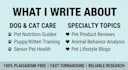 be your pet blog writer and animal article writer