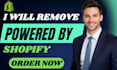 remove powered by shopify footer and customize your shopify store