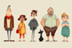 design cute cartoon characters