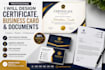 design certificate,business card,box packaging and documents