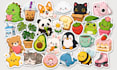 design custom cute illustration stickers