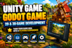 develop 2d 3d godot game, unity game, unity game development