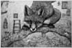 create free hand illustration fantasy with pen and ink