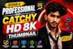 design a professional and eye catching youtube thumbnail