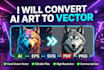 recreate ai generated art and designs into vector