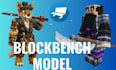 create custom minecraft in blockbench 3d model, texture and animations