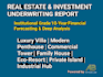 deliver institutional real estate risk and financial analyst