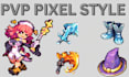 draw minecraft pixel art character, game sprite, texture pack, npc and icons