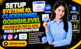 setup systeme io, clickfunnels, gohighlevel facebook meta ads pixel integration