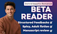 avidly beta read and critique dark and sapphic romance manuscripts