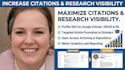 optimize google scholar profile, increase citation and research visibility