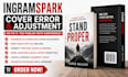 fix hardcover and paperback cover errors for ingramspark cover adjustment
