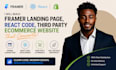 fix framer landing page website design framer react code third party api expert