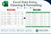 do excel data entry, data cleaning and formatting