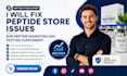 fix peptide store issue run peptide marketing ads peptide supplement