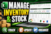 manage inventory records and stock in excel