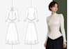 fashion flats and technical drawings for clothing