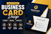 design professional business card and letterhead