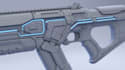 model, rig, and animate futuristic 3d guns for unreal engine and unity