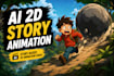 animation video with ai , ai 2d animation video