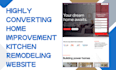 design highly converting home improvement kitchen remodeling website