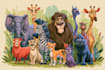 do animals cartoon illustration