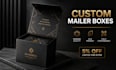 design premium e commerce mailer box packaging with 3d mockup