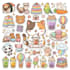 create cute sticker sheets and kawaii clipart sets