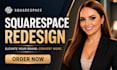 design squarespace website redesign squarespace business website development