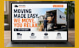 design moving company, relocation, storage and packing website google meta ads