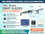 design smart glasses pcb and schematic with ai, camera, audio, qualcomm qcs610